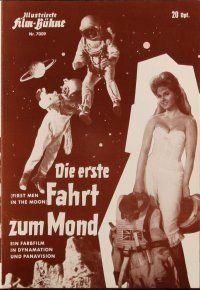 1c295 FIRST MEN IN THE MOON German program '64 Ray Harryhausen, H.G. Wells, different images!