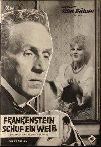 1c299 FRANKENSTEIN CREATED WOMAN German program '67 different images of Peter Cushing in title role