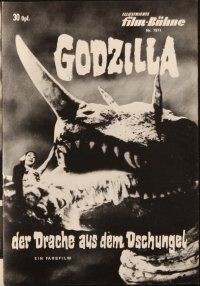 1c306 GAMERA VS. BARUGON German program '67 rubbery monsters fight to the death & destroy Japan!