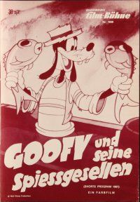 1c313 GOOFY UND SEINE SPIESSGESELLEN German program '67 cool cartoon images of Walt Disney's Goofy!