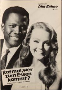 1c316 GUESS WHO'S COMING TO DINNER German program '68 Sidney Poitier, Katharine Hepburn, different