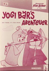 1c324 HEY THERE IT'S YOGI BEAR German program '64 Hanna-Barbera, Yogi's first full-length feature!