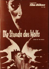 1c326 HOUR OF THE WOLF German program '68 Ingmar Bergman, Liv Ullmann, creepy different images!