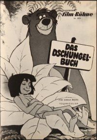 1c340 JUNGLE BOOK German program '68 Walt Disney classic, different images of Mowgli & friends!