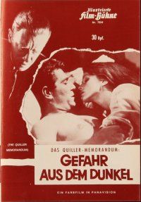 1c395 QUILLER MEMORANDUM German program '67 George Segal, Alec Guinness, different images!