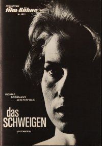 1c407 SILENCE German program R68 Ingmar Bergman's Tystnaden starring Ingrid Thulin!