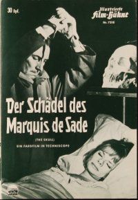 1c412 SKULL German program '66 Peter Cushing, Christopher Lee, cool different horror images!