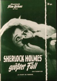 1c419 STUDY IN TERROR German program '66 John Neville as Sherlock Holmes, different images!