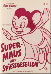 1c423 TERRYTOONS German program '65 cool different images of Mighty Mouse, Deputy Dog, more!