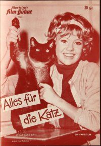 1c424 THAT DARN CAT German program '66 different images of Hayley Mills & Siamese felines!