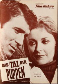1c441 VALLEY OF THE DOLLS German program '67 Jacqueline Susann's novel, Sharon Tate, different!