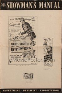 1c454 ABBOTT & COSTELLO MEET THE KEYSTONE KOPS pressbook '55 Bud & Lou in the movies' maddest days!