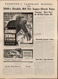 1c456 ABOMINABLE SNOWMAN OF THE HIMALAYAS pressbook '57 Peter Cushing, dreaded man-beast of Tibet!