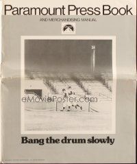 1c479 BANG THE DRUM SLOWLY pressbook '73 Robert De Niro at New York Yankees baseball stadium!