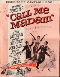 1c509 CALL ME MADAM pressbook '53 Ethel Merman, Donald O'Connor & Vera-Ellen, Irving Berlin songs!