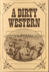 1c560 DIRTY WESTERN pressbook '75 wacky images with cowboy convicts & sexy naked ladies!