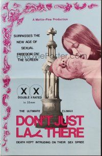 1c568 DON'T JUST LAY THERE pressbook '70 death kept intruding on their sex spree, double x rated!