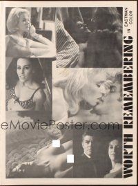 1c602 FULFILLMENT SOMETHING WORTH REMEMBERING pressbook '69 man search for love & women who had it!