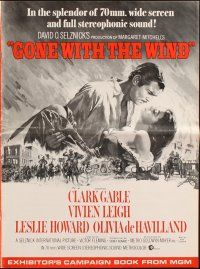 1c619 GONE WITH THE WIND pressbook R67 Clark Gable, Vivien Leigh, all-time classic!