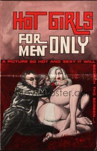 1c643 HOT GIRLS FOR MEN ONLY pressbook '68 a picture so hot & sexy it will scorch the screen!