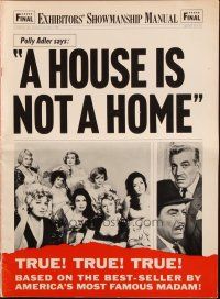 1c644 HOUSE IS NOT A HOME pressbook '64 Shelley Winters, Robert Taylor & 7 sexy hookers in brothel