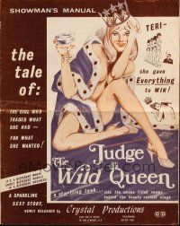 1c673 JUDGE THE WILD QUEEN pressbook '68 a sexy story about behind the scenes of beauty contests!