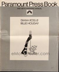 1c686 LADY SINGS THE BLUES pressbook '72 Diana Ross is Billie Holiday, Billy Dee Williams!