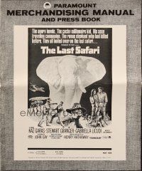 1c691 LAST SAFARI pressbook '67 Stewart Granger in the African jungle hunting a rogue elephant!