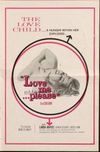 1c717 LOVE ME PLEASE pressbook '69 The Love Child, Linda Boyce, the hunger within exploded!