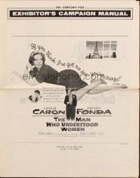 1c740 MAN WHO UNDERSTOOD WOMEN pressbook '59 Henry Fonda, sexy full-length Leslie Caron!