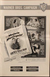 1c745 MARJORIE MORNINGSTAR pressbook '58 Gene Kelly, Natalie Wood, from Herman Wouk's novel!