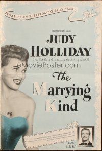 1c747 MARRYING KIND pressbook '52 the wedding bells are ringing for pretty bride Judy Holliday!