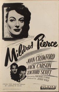 1c757 MILDRED PIERCE pressbook R56 Joan Crawford is the woman most men want, but shouldn't have!