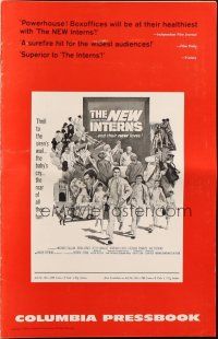 1c780 NEW INTERNS pressbook '64 Michael Callan, first George Segal, Howard Terpning art!
