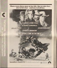 1c793 ONCE UPON A TIME IN THE WEST pressbook '69 Sergio Leone, Cardinale, Fonda, Bronson, Robards