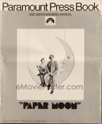 1c798 PAPER MOON pressbook '73 great image of smoking Tatum O'Neal with dad Ryan O'Neal!