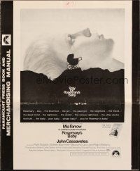 1c819 ROSEMARY'S BABY pressbook '68 Roman Polanski, Mia Farrow, creepy baby carriage horror image!