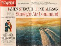 1c867 STRATEGIC AIR COMMAND pressbook '55 pilot James Stewart, June Allyson, cool airplane art!