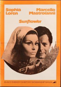 1c873 SUNFLOWER pressbook '70 Vittorio De Sica's I Girasoli, Sophia Loren, Marcello Mastroianni!
