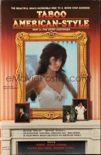 1c876 TABOO AMERICAN STYLE 2 THE STORY CONTINUES pressbook '85 Nina's rise to stardom!