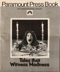 1c880 TALES THAT WITNESS MADNESS pressbook '73 wacky screaming head on food platter horror image!