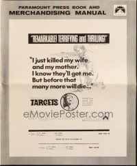 1c882 TARGETS pressbook '68 Boris Karloff, directed by Peter Bogdanovich, sniper on the loose!