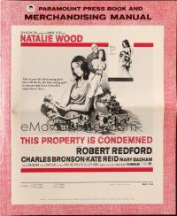 1c895 THIS PROPERTY IS CONDEMNED pressbook '66 sexy Natalie Wood & Robert Redford, Sydney Pollack