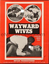 1c926 WAYWARD WIVES pressbook '68 they learn to play their own little games!
