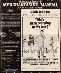 1c936 WHO'S BEEN SLEEPING IN MY BED pressbook '63 Dean Martin puts it on the line w/ 4 sexy babes!