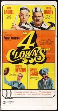1d459 4 CLOWNS 3sh '70 Stan Laurel & Oliver Hardy, Buster Keaton, Charley Chase