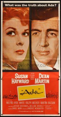 1d461 ADA 3sh '61 super close portraits of Susan Hayward & Dean Martin, what was the truth?