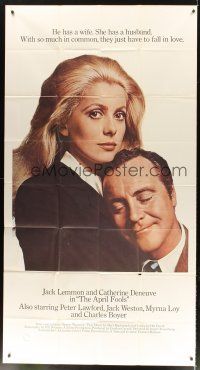 1d487 APRIL FOOLS int'l 3sh '69 Jack Lemmon & Catherine Deneuve are married but not to each other!