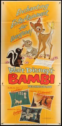1d501 BAMBI 3sh R66 Walt Disney cartoon deer classic, great art with Thumper & Flower!