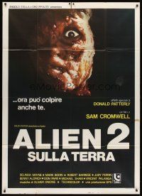 1d283 ALIEN 2 Italian 1p '80 Italian sci-fi sequel ripoff, wacky monster image!
